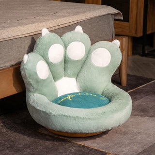Cat Paw Animal Seat Plush Pillows 45x 15" green Plushie Depot