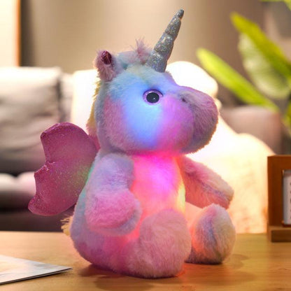 Glowing Cartoon Unicorn Plush Toys white Stuffed Toys Plushie Depot