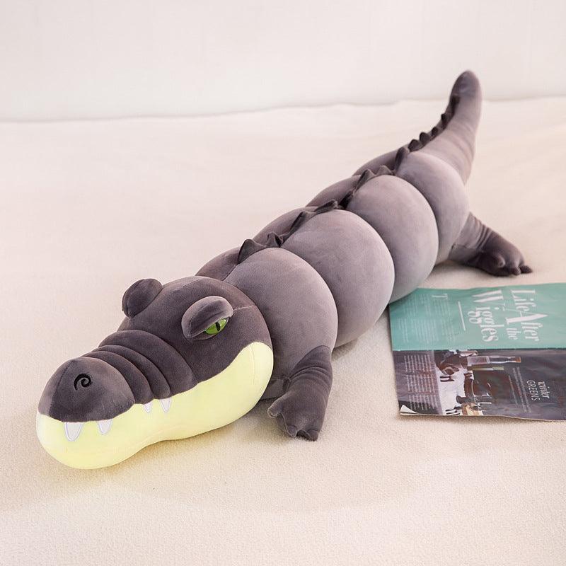 Simulation Crocodile Plush Toy Pillow Grey Plushie Depot
