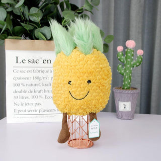 Creative and Funny Fruit and Vegetable Plush Toys (13 Different Types) Pineapple Plushie Depot