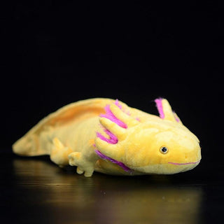 Realistic Yellow Axolotl Ambystoma Mexicanum Stuffed Animal - Plushie Depot