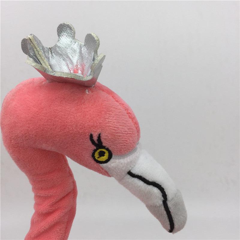 Princess Flamingo Plush Toy with Crown Plushie Depot