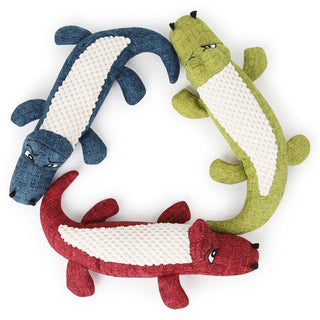 Crocodile Shaped Dog Chew Toys - Plushie Depot