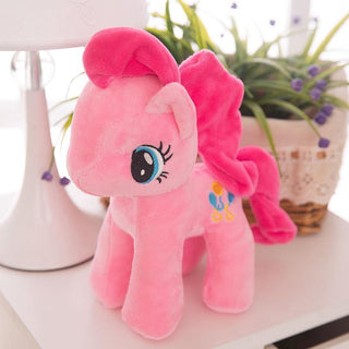 Cute rainbow pony plush doll Pink 30cm - Plushie Depot