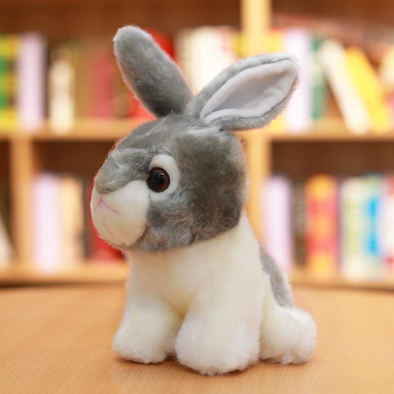 Simulation rabbit plush toy Grey Plushie Depot
