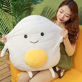 Cute Egg & Yolk Soft Stuffed Plush Pillow Toy - Plushie Depot