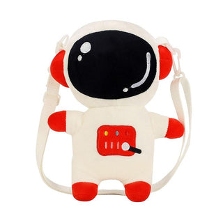 Spaceman Plush Toy, Astronaut Crossbody Bag 11" Red Plushie Depot