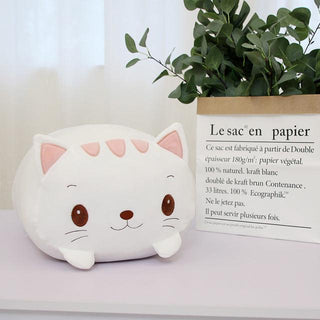 Small Chunky Animal Plushies 9" cat Pillow Plushie Depot