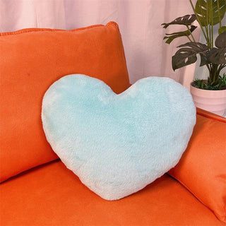 Heart Shaped Pillow blue Plushie Depot