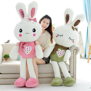 31" Giant Pink Peepy Bunny Plushie Stuffed Animals - Plushie Depot
