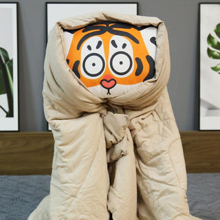 Expressive Tiger Head Pillow - Plushie Depot
