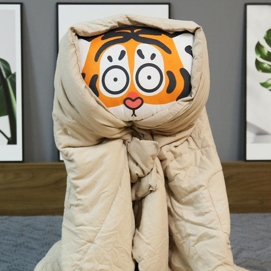 Expressive Tiger Head Pillow Pillows Plushie Depot
