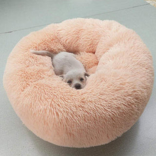 Round Plush Pet Dog Bed, Waterproof Bottom and Super Soft Plushie Depot