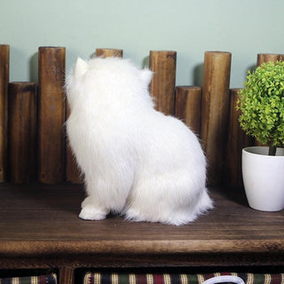 Realistic Cute Stuffed Plush White Persian Cats Toys Plushie Depot