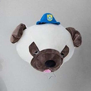 Creative Stuffed Animal Nursery Plush Wall Decor Brown dog with hat Plushie Depot
