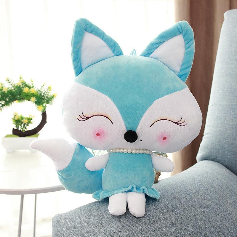 Cute Cartoon Fox plush doll Blue Stuffed Animals Plushie Depot
