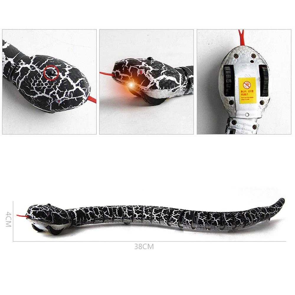 Remote Control Naja Snake Toy Electric Snake Toy for Kids rc Snake Toy for  Cats Rechargeable Realistic Cobra Snake for Pranks (Black)