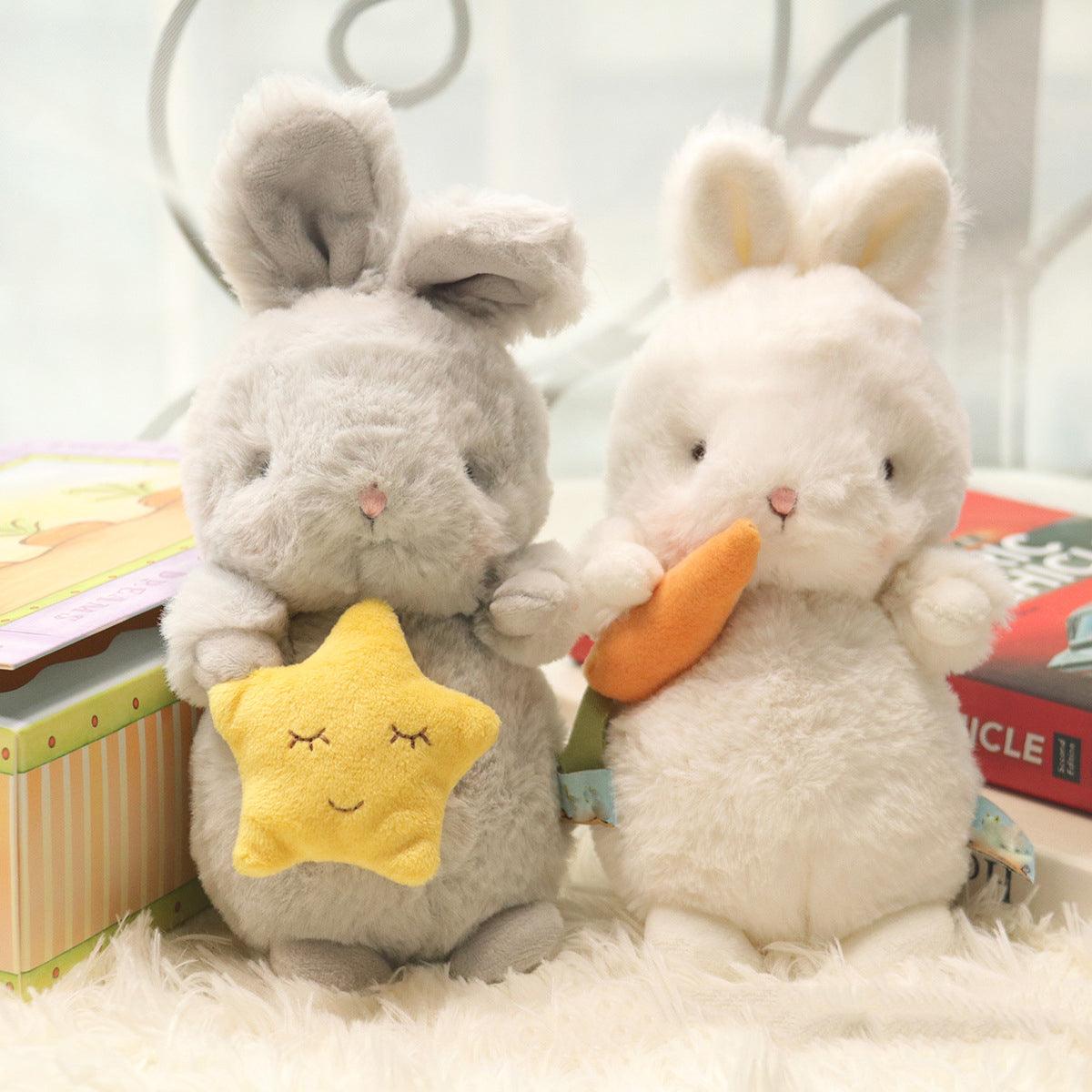 Cute Fluffy Bunny Plushies, Stuffed Soft Baby Appease Toys - Plushie Depot