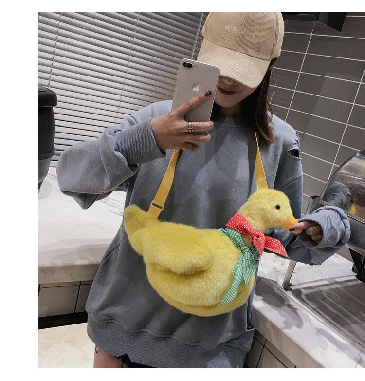 Plush duck shoulder bag Bags Plushie Depot
