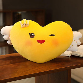 Angel Wings Love Pillow Cushion Plush Toy Orange B - Plushie Depot