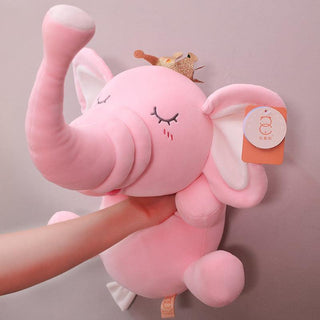 Pink Stuffed Elephant Plush Toy for Baby Showers and Kids - Plushie Depot