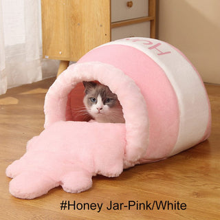 Honey Pot Cat Bed Pink Plushie Depot