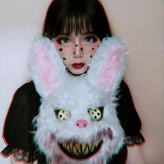 Evil Bloody Bunny Rabbit Halloween Horror Mask Plush Plushie Depot