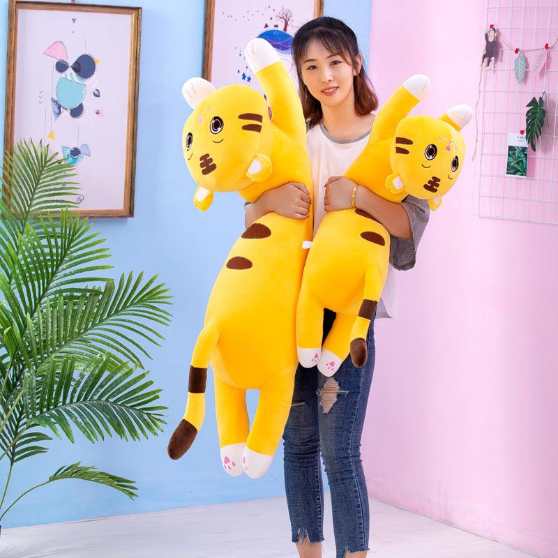 Giant Lying Tiger Plush Toy Long Pillow Plushie Depot