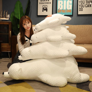 Large Size Polar Bear Plush Pillows Pillows - Plushie Depot