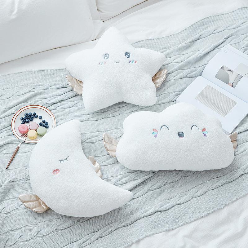 New Stuffed Angel Cloud Moon Star Plush Pillow Soft Cushion Cloud Stuffed Plush Toys Plushie Depot