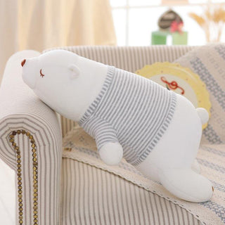 Sleeping Polar Bear Plush Dolls - Plushie Depot
