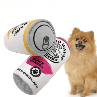 Funny Hard Seltzer Dog Squeak Chew Toys Plushie Depot