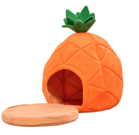 Orange Pineapple Cat Bed Pet Beds - Plushie Depot