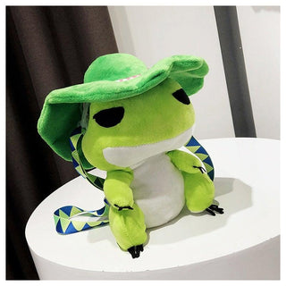 Cute Green Frog Travel Backpack Plushie Depot