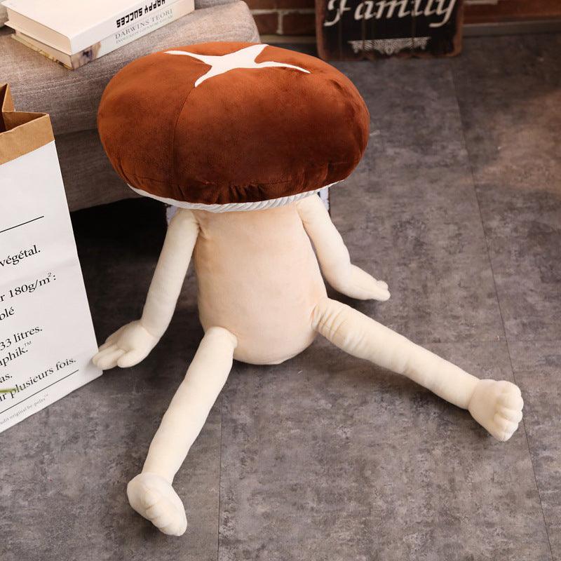 Bread with Arms and Legs Funny Plushy Shiitake mushrooms 80cm Plushie Depot
