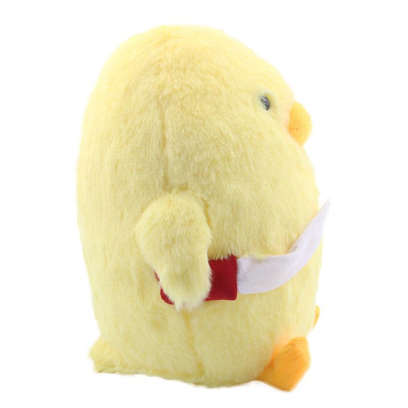 Little Yellow Duck Doll With Knife Ragdoll Cute Duck Plush Toy Plushie Depot