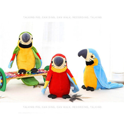 Electric Talking Parrot Plush Toy Plushie Depot