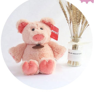 9" Cute Cartoon White and Pink Pigs Stuffed Animal Plush Toys 9" Pink Plushie Depot