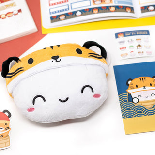 Wonton In A Million - Steamie with Tofu the Tiger Hat - Stuffed Plush Plushie Depot