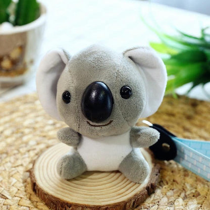 Cute Plush Koala Keychain Gray Keychains Plushie Depot