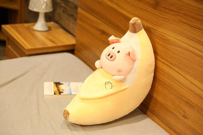 Creative Peeling Banana Piggy Plush Toy C Plushie Depot