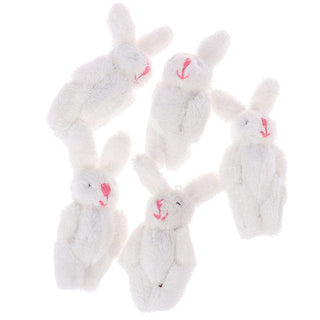 Soft Mini Joint Rabbit Plush Toys white Plushie Depot