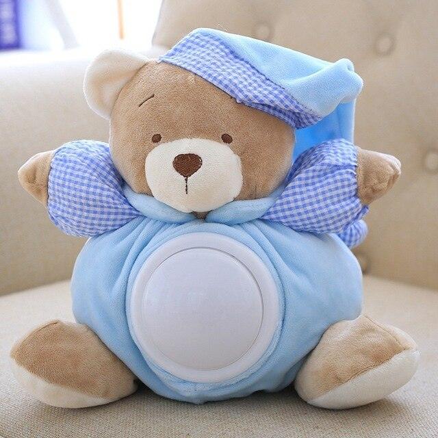 12" Cute Teddy Bear Musical Light Stuffed Animal Appease Baby Toys 12" Blue Teddy bears Plushie Depot