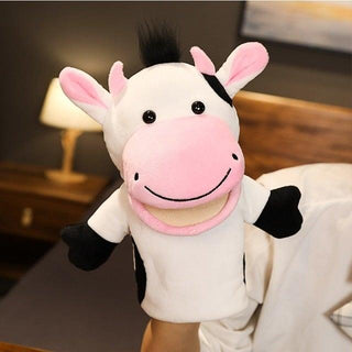 Cute Animal Hand Puppets for Kids cow 9" Plushie Depot
