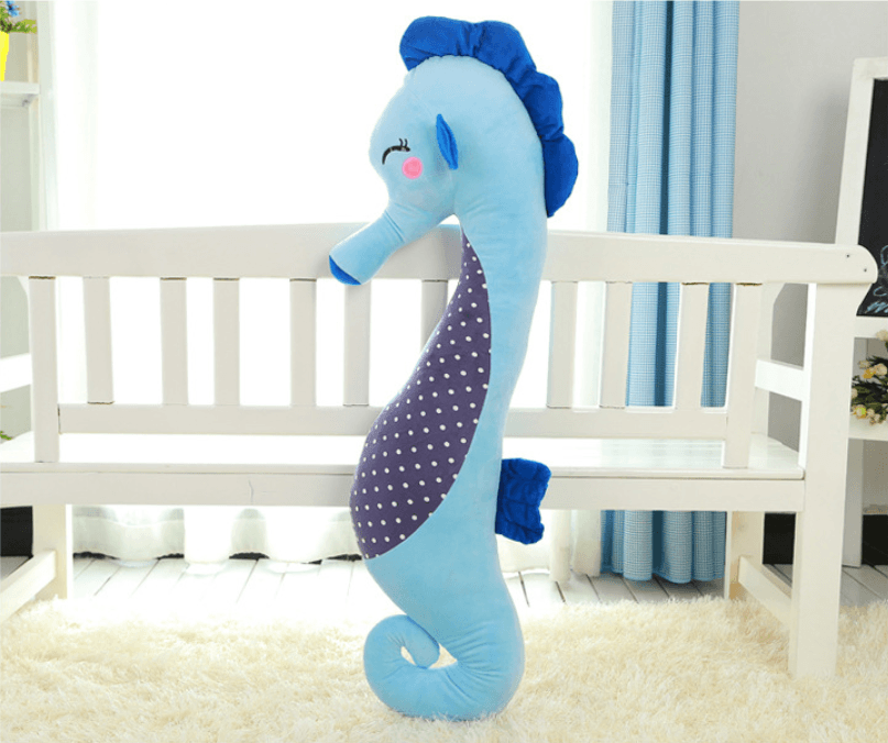 Giant Seahorse Plush Stuffed Animal Blue Plushie Depot