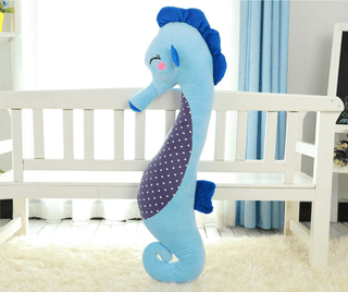 Giant Seahorse Plush Stuffed Animal Blue - Plushie Depot