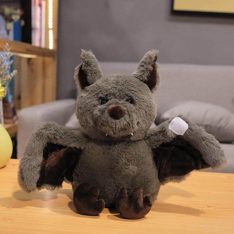 Bat doll plush toy Dark Grey Stuffed Animals Plushie Depot