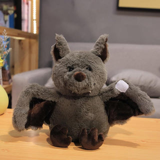Bat doll plush toy Dark Grey Plushie Depot