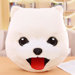 Cute Artistic Dog Face Throw Pillows Plushie Depot