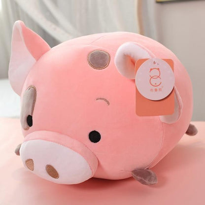 Super Round Animal Plush Toy Friends Pink Pig 45CM Plushie Depot